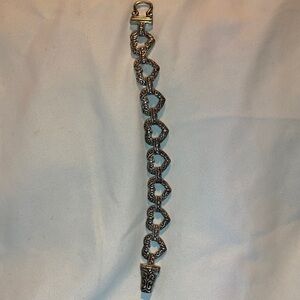 Elegant Silver Heart Chain Bracelet